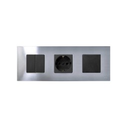 Funda Intercambiable para marco 3 elementos Inox Simon 27 Play