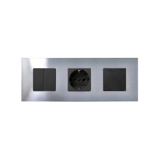 Funda Intercambiable para marco 3 elementos Inox Simon 27 Play