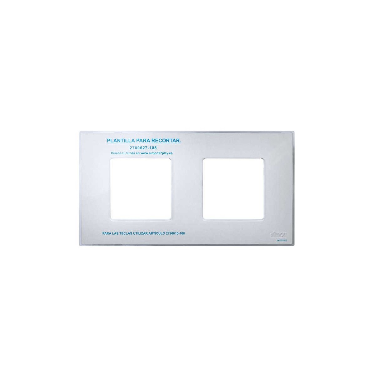 Funda Intercambiable para marco 2 elementos Transparente Simon 27 Play
