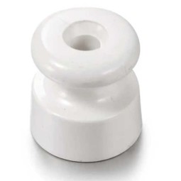 Aislador Porcelana Blanca para Cable Pack 25 Ud Fontini Garby 30913050