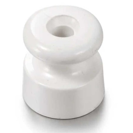 Aislador Porcelana Blanca para Cable Pack 25 Ud Fontini Garby 30913050