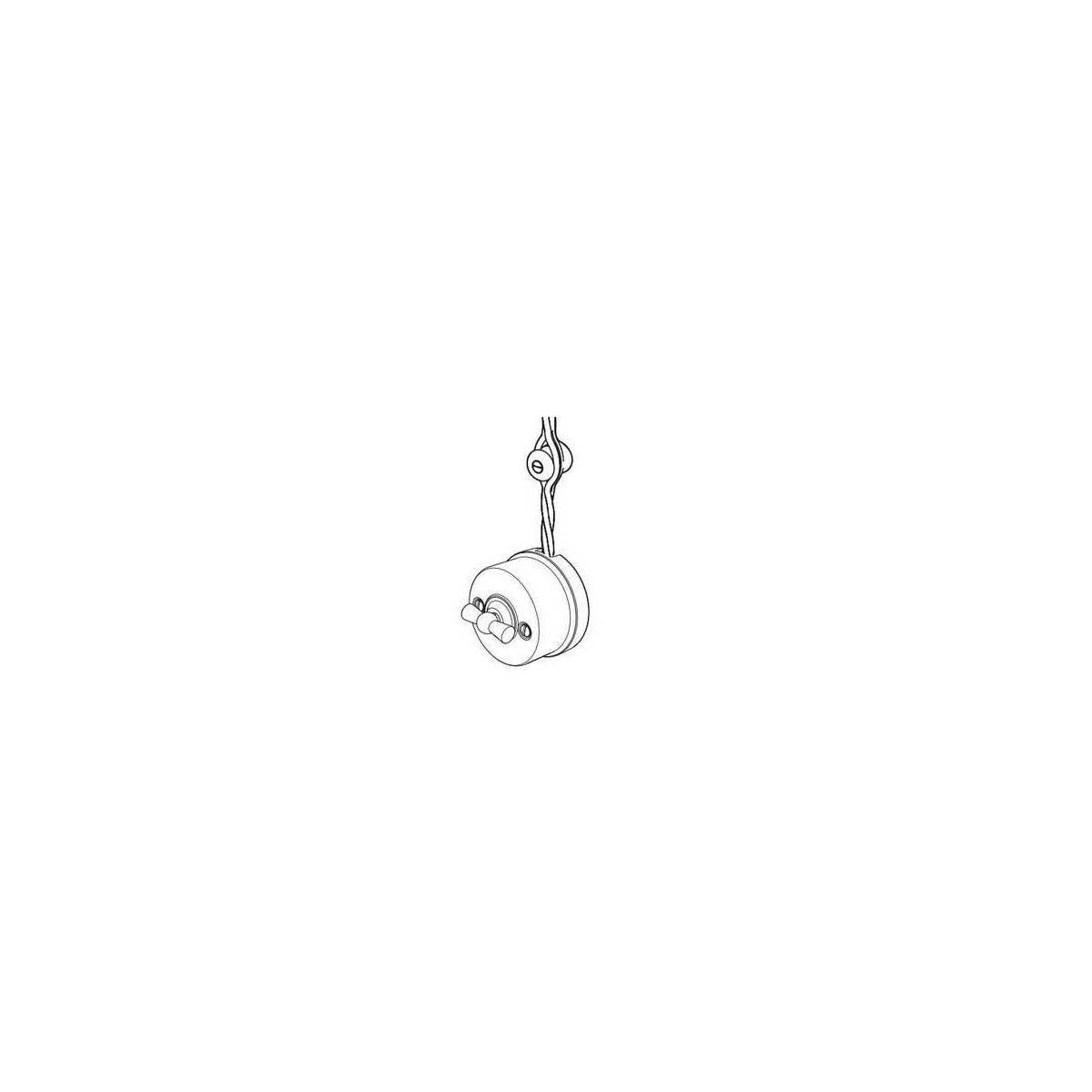 Aislador Porcelana Blanca para Cable Pack 25 Ud Fontini Garby 30913050