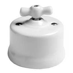Interruptor 10AX 250V porcelana blanca Fontini Garby 30306172