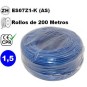 Cable flexible 1x1.5mm2 azul libre halogenos 750v CE CPR 100 Metros