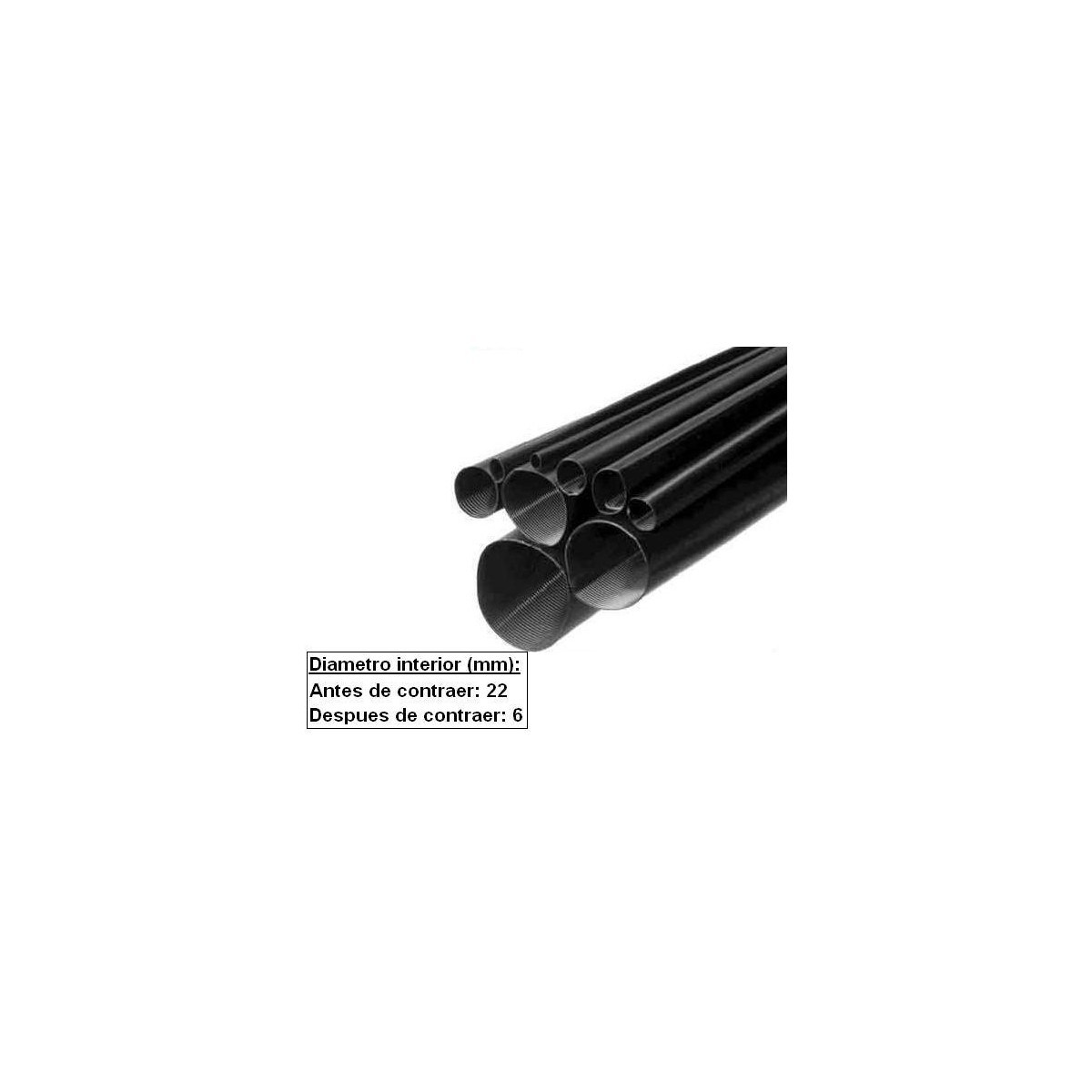 Tubo termorretractil 3M HDT-AN 22-6-1000 de pared gruesa 1 Metro