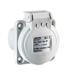 Base schuko trascuadro 2P+T 16A 230V gris Ide 00451