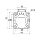 Base schuko trascuadro 2P+T 16A 230V gris Ide 00451