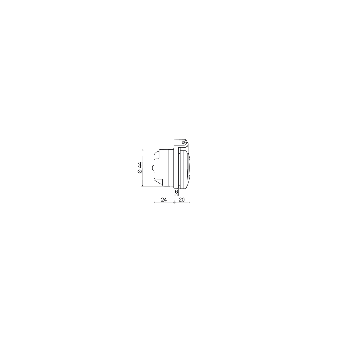 Base schuko trascuadro 2P+T 16A 230V gris Ide 00451