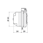 Base schuko trascuadro 2P+T 16A 230V gris Ide 00451