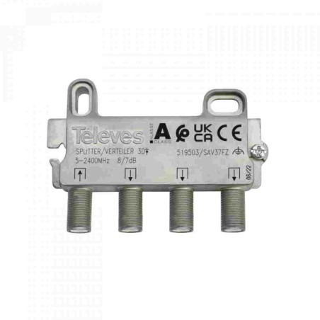 Repartidor 3 Salidas 5/2400MHz 8/7dB F Televes 519503