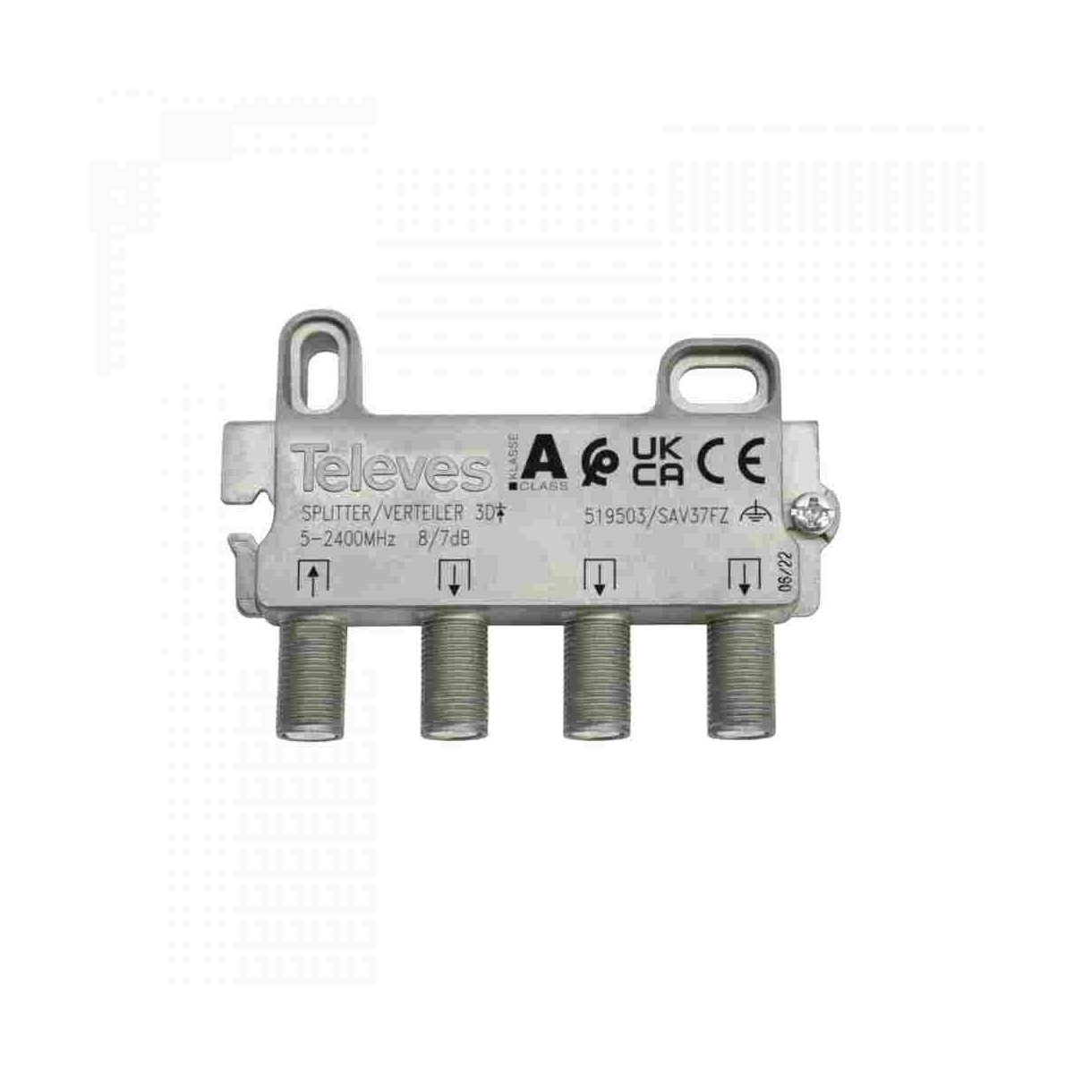 Repartidor 3 Salidas 5/2400MHz 8/7dB F Televes 519503