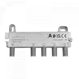 Repartidor 4 salidas 5/2400MHz 9/8dB F Televes 519504