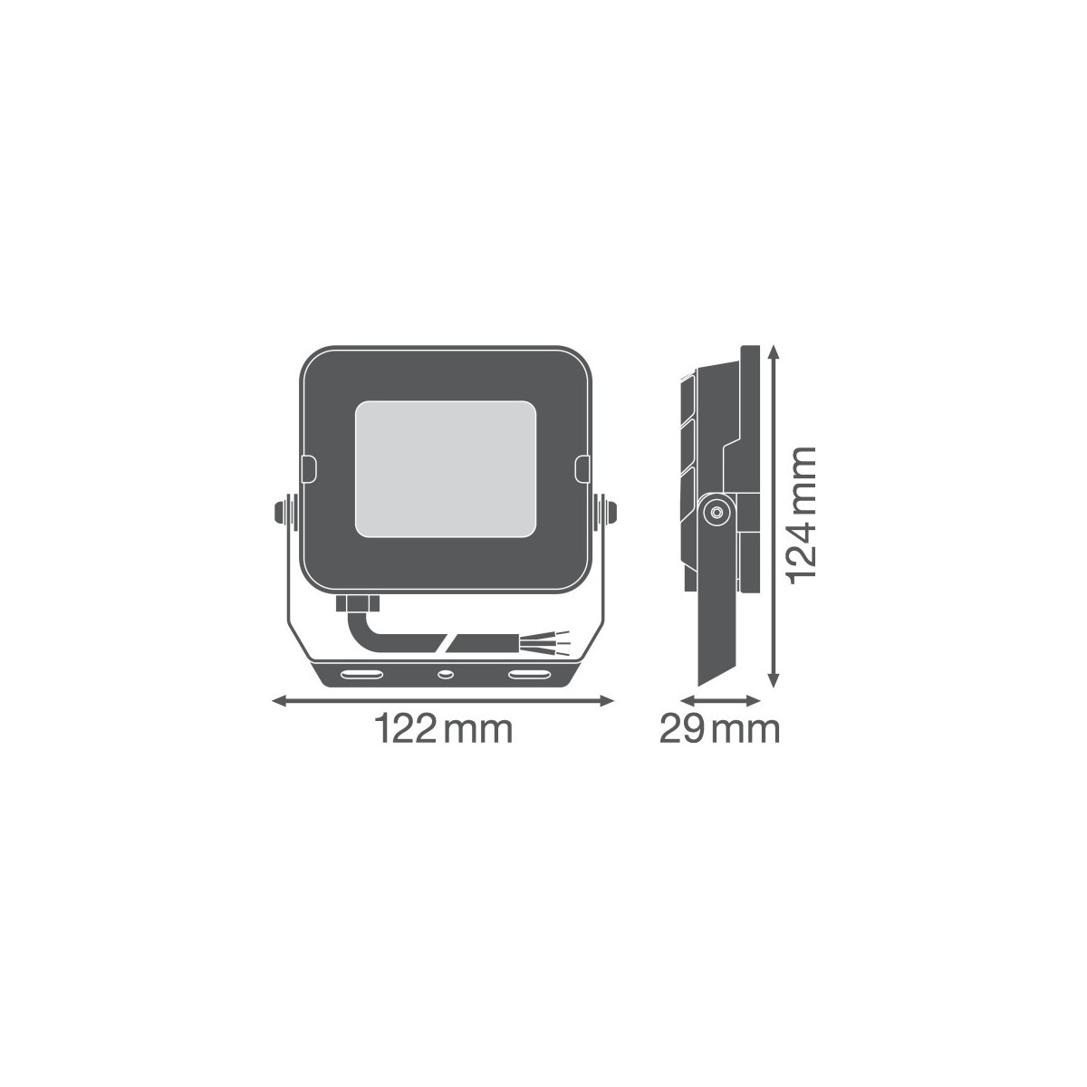 Proyector LED Exterior Slim 20W Negro Luz Blanco Calido Ledvance