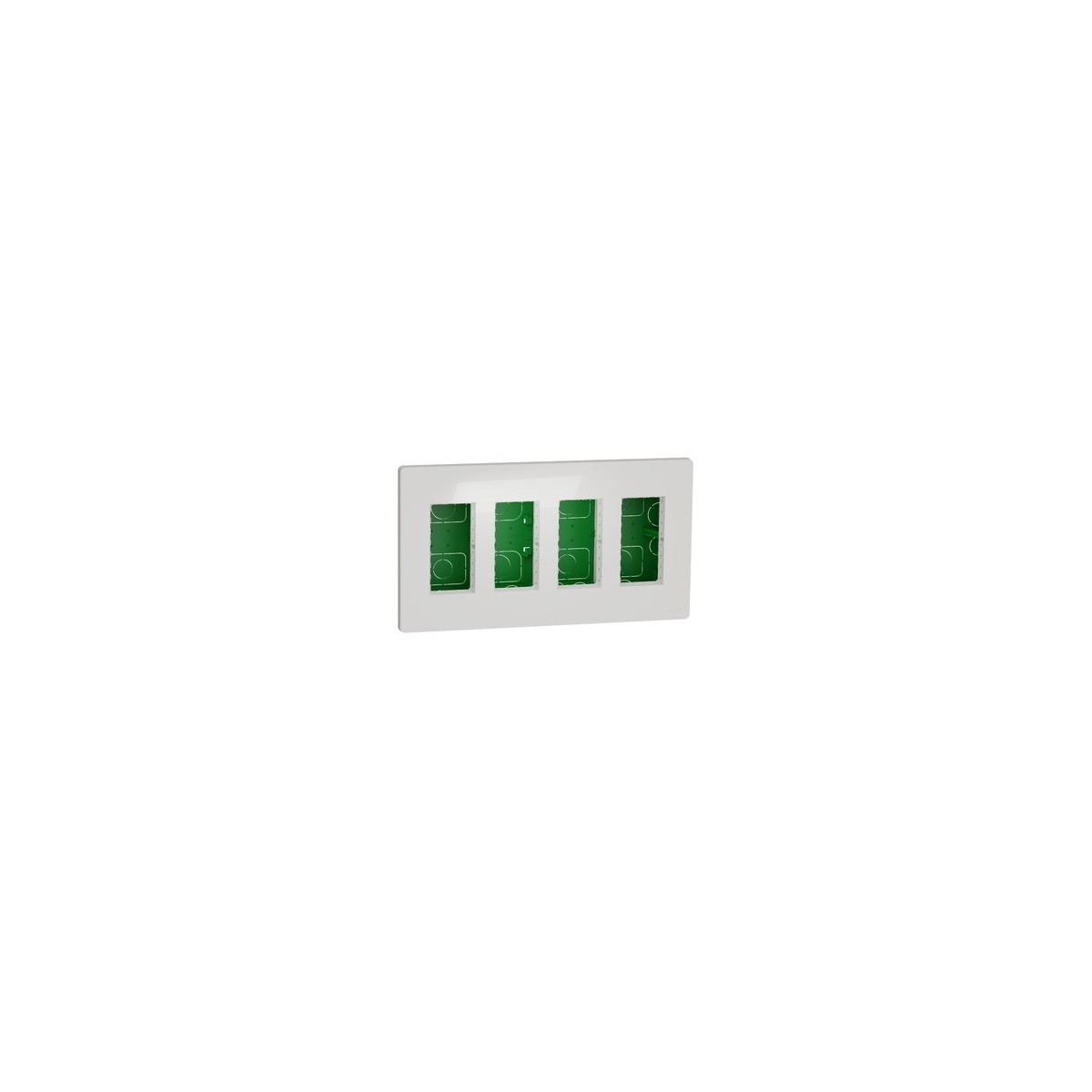 Puesto de trabajo empotrar 4 filas blanco New Unica System+ NU174418