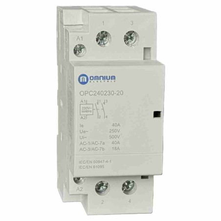 Contactor riel 2NA 40A Bobina 230/240V OPC240230 Omnium