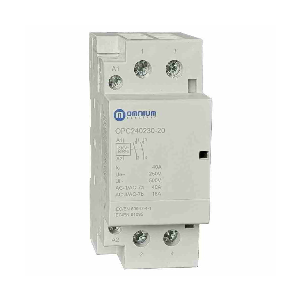 Contactor riel 2NA 40A Bobina 230/240V OPC240230 Omnium