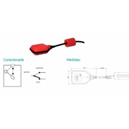 Interruptor de nivel aguas limpias con 5 metros de cable