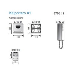 Kit Portero automatico A1 1 linea Serie 7 Tegui 375011