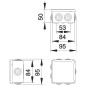 Caja de registro estanca 84x84x50mm Ide EP088