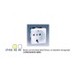 Base schuko 2P+TT 16A ancha blanca con dispositivo de seguridad Simon 27432-65