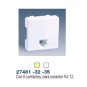 Toma de telefono RJ12 6 contactos ancha blanca Simon 27481-35