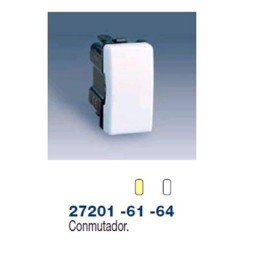 Conmutador estrecho marfil Simon 27201-61