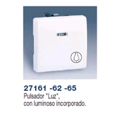 PULSADOR ANCHO MARFIL SIMBOLO LUZ CON LUMINOSO INCORPORADO SIMON 27161-62