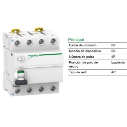 Interruptor Diferencial 4P 40Amp 300mA A9R84440 Schneider Electric
