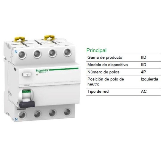 Interruptor Diferencial 4P 40Amp 300mA A9R84440 Schneider Electric