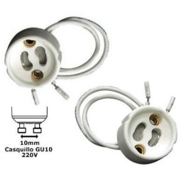 Portalamparas GU10 230V para bombilla halogena dicroica