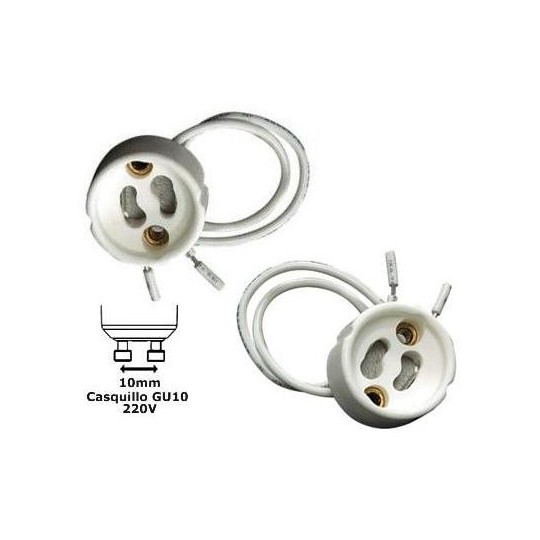 Portalamparas GU10 230V para bombilla halogena dicroica