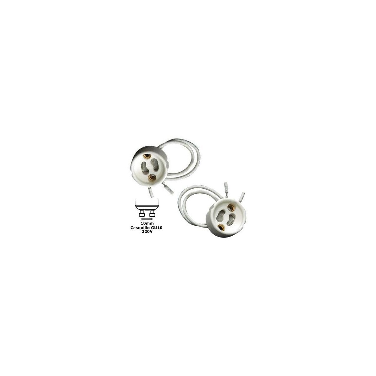 Portalamparas GU10 230V para bombilla halogena dicroica