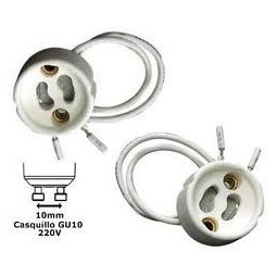 50 Portalamparas GU10 230V para bombillas halogenas dicroicas
