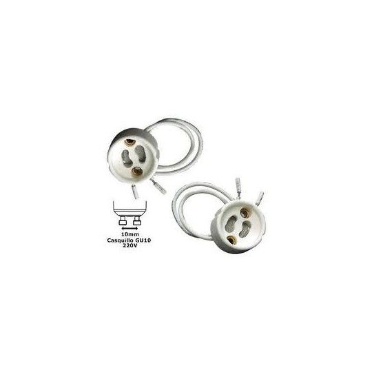 50 Portalamparas GU10 230V para bombillas halogenas dicroicas