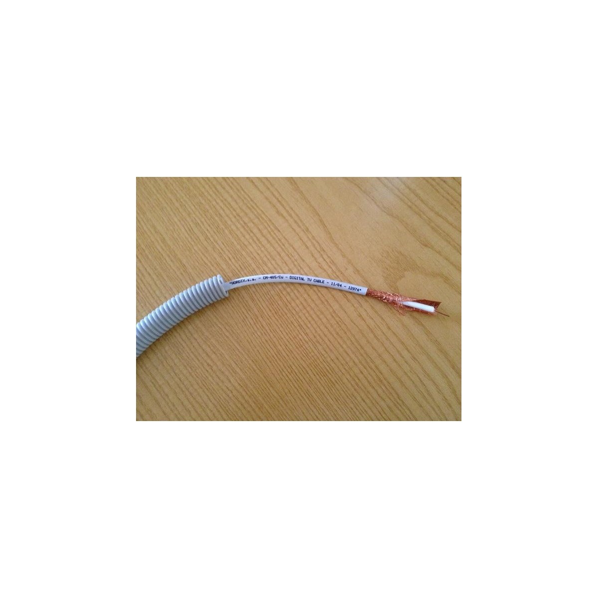 Tubo Precableado 20MM Gris + Cable TV Coaxial Rollo 75 Mts