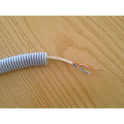 Tubo precableado 20mm + Cable de telefono 2 pares 2x2x0.51mm2 Rollo 50 Mts