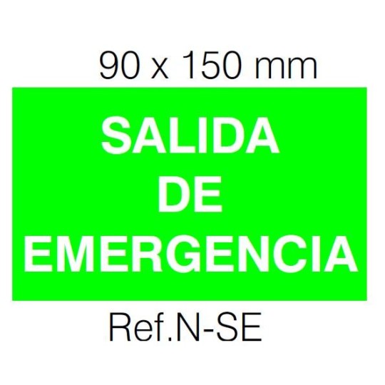 Etiqueta Adhesiva SALIDA DE EMERGENCIA Normalux N-SE