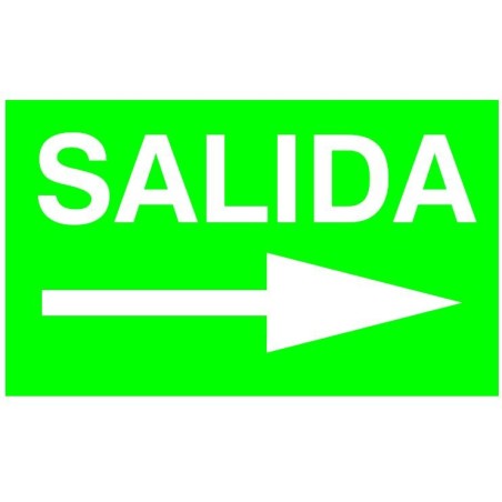 Etiqueta Adhesiva SALIDA FLECHA DERECHA Normalux N-FD