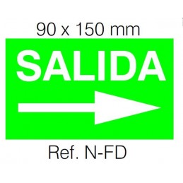 Etiqueta Adhesiva SALIDA FLECHA DERECHA Normalux N-FD