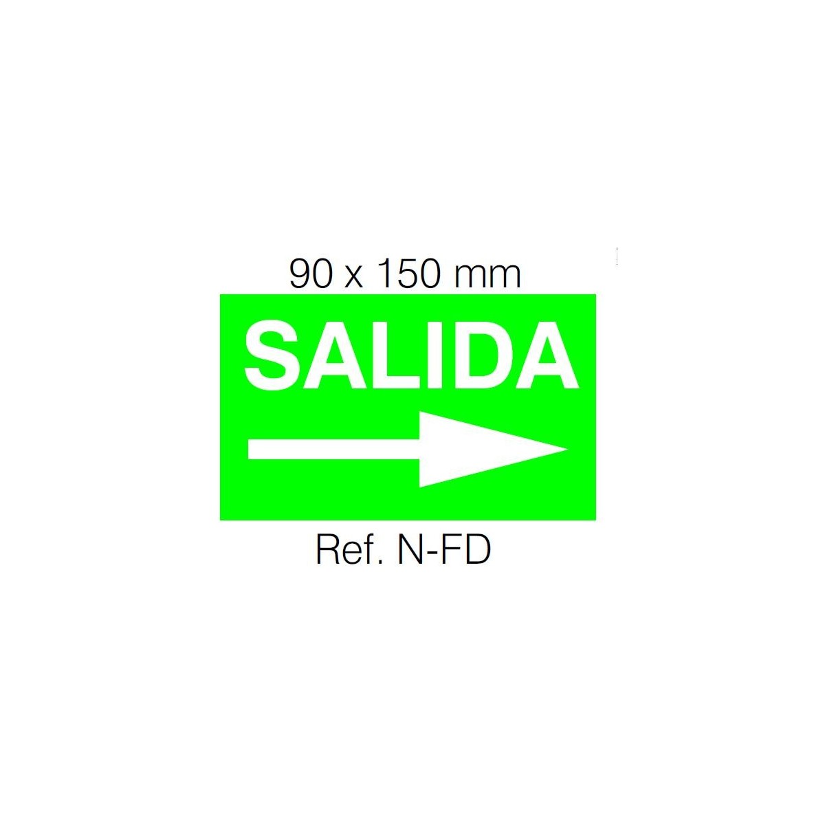 Etiqueta Adhesiva SALIDA FLECHA DERECHA Normalux N-FD
