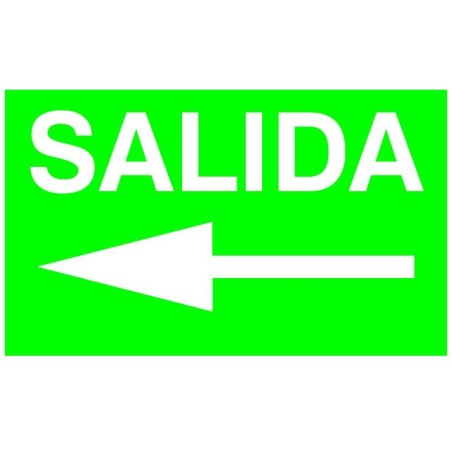 Etiqueta Adhesiva SALIDA FLECHA IZQUIERDA Normalux N-FI