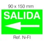 Etiqueta Adhesiva SALIDA FLECHA IZQUIERDA Normalux N-FI