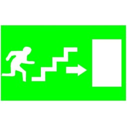 Etiqueta Adhesiva SALIDA ESCALERA DERECHA Normalux N-BED