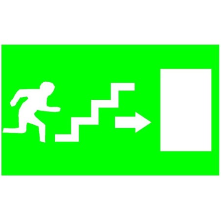 Etiqueta Adhesiva SALIDA ESCALERA DERECHA Normalux N-BED