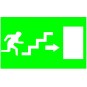 Etiqueta Adhesiva SALIDA ESCALERA DERECHA Normalux N-BED