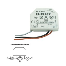 Regulador de luz 500w Dinuy RE PLA 001