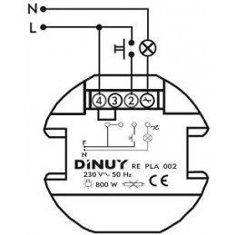 Regulador de luz 750w Dinuy RE PLA 002