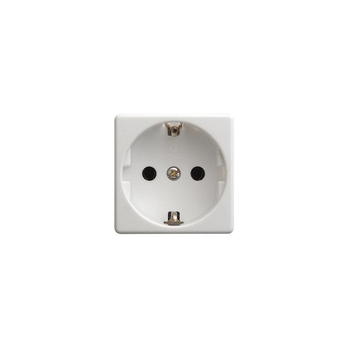 Base schuko 2P+TT 16A ancha blanca con dispositivo de seguridad Simon 27432-65