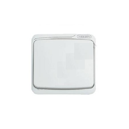 Tecla interruptor conmutador cruzamiento blanca Niessen 8701BA