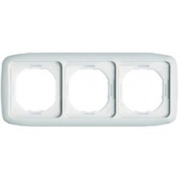 Marco 3 elementos estanco IP44 blanco Niessen 8773BA